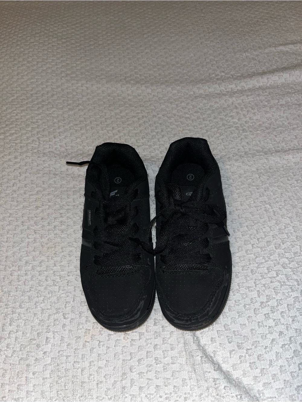 Kids Black Everyday Lace-Up Sneakers